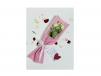 5 White Roses with Custom Card