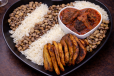 White Rice And Beans With Stew