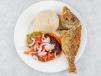 Banku Fried Fish Combo