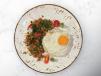 Stir Fried Basil And Beef With Rice And Fried Egg