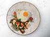 Stir Fried Basil And Seafood With Rice And Fried Egg