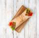 Spicy Eggplant and Muhammara Hummus Wrap