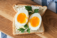 Boiled Egg With Bread (2pcs)