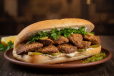 Liver with Bran (Raddah) sandwish