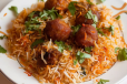 Biryani With Grilled Kebab On Charcoal