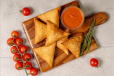 Cheese and Oman Chips Samosa