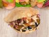 Mix Falafel With Fries And Eggplant Sandwich