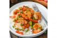 Prawns Chilli with White Rice