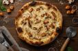 Chicken And Mushroom Alfredo Pizza