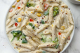 penne pasta white sorce