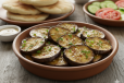 Fried Eggplant With Garlic And Vinegar Plate