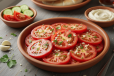 Tomato With Garlic And Vinegar Plate
