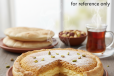 Custard with basbousa and konafa pie