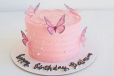 PINK BUTTERFLY CAKE