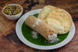 Wheat Puttu Payar Pappadam