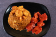Mix Chaofan rice with BBQ