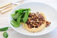 Hommos With Meat And Pine Seeds