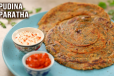 Pudina Paratha Mix With Dal And Dahi