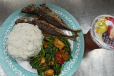 Galunggong stirfry kangkong with tufo meal