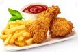 Fried Chicken With French Fries Meal