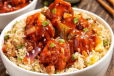 Egg Fried Rice With Chicken Manchurian