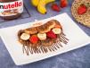 Nutella And Fruits Waffle Sandwich
