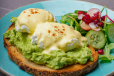 Avocado Toast With Poached Egg & Hollandaise Sauce
