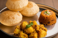Aloo Sabji + Poori + Halwa