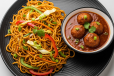 Veg Noodles + Veg Manchurian Gravy