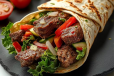 Mutton Kabab Wrap Sandwich