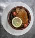 Stuffed grape leaves with meat casserole