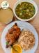 Taro and chicken meal