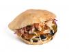 Mix Falafel With Fries And Eggplant Sandwich