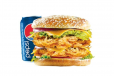 Chicken Double Burger With Pepsi