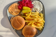 Double mix (meat-chicken) shawarma burger