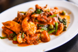 Sweet and chili prawns