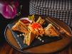 Crispy Toast Club Sandwich With French Fries