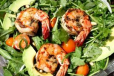 Rocca With Grilled Prawns and Avocado Salad