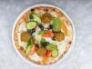 Labneh with Falafel and Veg manoucheh