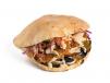 Mix Falafel With Fries And Eggplant Sandwich