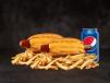 Double Cheesy Hot Dog Combo Meal