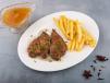 Grilled Chicken Breasts Steak With Fries And Cole Slaw