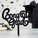 CONGRATS WITH GRAD HAT BLACK
