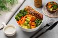 Salmon Teriyaki Grilled Salad - 498 kcal