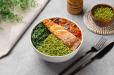 Salmon With Broccoli Rice Mix Veg Sauce - 407 kcal