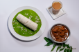 Puttu with Beef Curry and Tea
