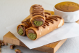 Crepe Roll Filled Pistachio Kunafa