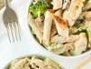 White Pasta with Broccoli and Grilled Chicken