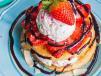 Waffle With Ice Cream Fruits