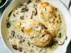 Chicken & Mushrooms In White Sauce